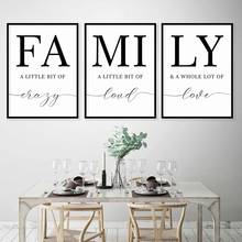 Minimalist Text Alphabet Canvas Painting Family Black and White Wall Pictures for Living Room Decoration Art Posters and Prints 2024 - buy cheap