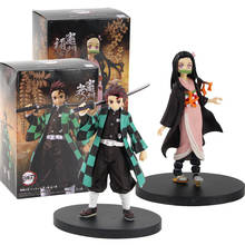 Figuras de demon slayer, personagens kimetsu no yaiba, tanjirou kamado nezuko, modelo de brinquedo com espada, 16cm 2024 - compre barato