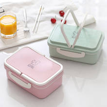 Bento Box Lunch Leakproof Wheat Straw Lunch Box Portable Wheat Straw Picnic Microwave Bento Food Storage Container Hot K802 2024 - buy cheap