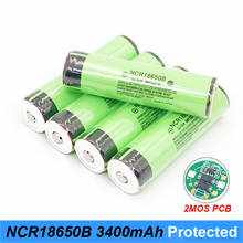 Turmera 18650 Battery NCR18650B 3.7V 3400mah Rechargeable Lithium Battery for Flashlight Headlamp Battery  2MOS Protection Board 2024 - buy cheap