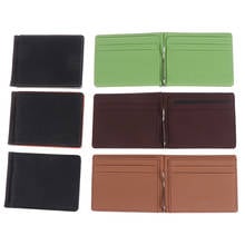 1PCS Fashion Korea Style Money Clips Men Wallet Purse Ultrathin Slim Wallet Mini Leather Wallet ID Credit Card Cases 2024 - buy cheap