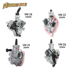 Carburador para motocicleta vm16, 22mm, 26mm, vm24, 28mm, vm26, 30mm, carburador carb para mikuni 110cc a 250cc, pit dirt bike, atv quad 2024 - compre barato