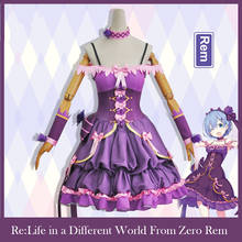 Anime Re:Life in a Different World From Zero Rem 2021, vestido de cumpleaños, disfraz de Cosplay, traje de fiesta de Halloween para niñas y mujeres, nuevo 2024 - compra barato