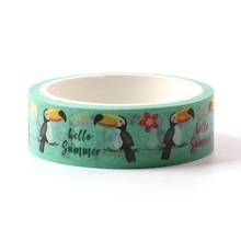 1PC Birds and Flower Summer Washi Tape Planner Scrapbooking Cute Cinta Adhesiva Decorativa Masking Tape Japanese Stationery 2024 - buy cheap