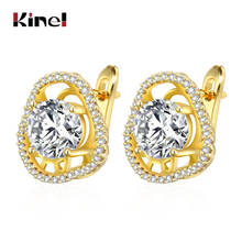 Kinel Genuine 2020 New Zircon Earrings For Women Luxury Wedding Fashion Korean Jewelry Earrings 2024 - buy cheap