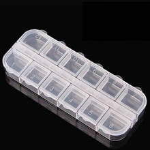 New 12 Plastic Organizer Box Compartment Empty Storage Case Rhinestones Dired Flower Nail Art Products Earring Jewelry Container 2024 - buy cheap