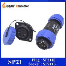 Original Weipu Connector SP21 2 3 4 5 7 9 12 Pin IP68 Male Cable Plug Female 2-Hole Flange Socket Connector SP2110/P* SP2113/S* 2024 - buy cheap