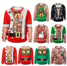 Suéteres navideños con estilo Unisex, suéter de Papá Noel feo, Sexy, Retro, rojo, novedad 2024 - compra barato