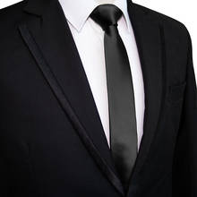 KAMBERFT Новый дизайн мужской тонкий Простой повседневный галстук 6 см сплошной цвет полиэстер Для худой шеи вечерние свадебные галстук Вечерние 2024 - купить недорого