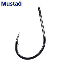 Mustad-anzuelos con ojos de acero al carbono para Pesca, ganchos de Pesca con púas de un solo círculo, cabeza de anzuelo #-10 #, 10104, lote de 5 paquetes 2024 - compra barato