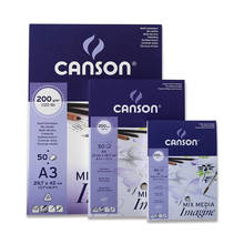Canson Imagine-papel de acuarela para pintar, papel de boceto, color plomo, 200 gramos, 50 páginas, A5, A4, A3 2024 - compra barato