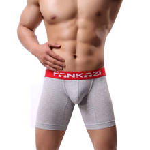 Men Cotton Long Leg Boxer Shorts High Quality Mid Waist Underpants Long Boxers Gay Calzoncillos Hombre Underwear 2024 - buy cheap