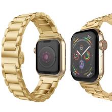 Cinturino-Correa de acero inoxidable para apple watch, pulsera compatible con iWatch 4, 5, 44mm, 38 mm 2024 - compra barato