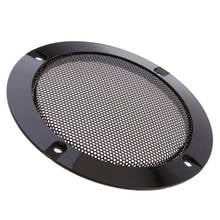 1 conjunto capa protetora e parafuso preto para alto-falante, círculo decorativo subwoofer grelha protetor & parafuso alto-falante diy 2024 - compre barato