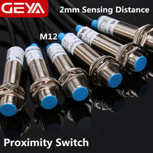 GEYA 2mm Sensing Distance Inductive Proximity Switch NPN PNP DC 10-30V Proximity Sensor DC 3 Wire 4 Wire NO NC M12 Screw Size 2024 - buy cheap