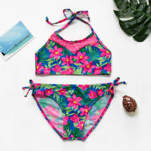 Bikini 2020 Floral Girls Swimwear 7~16Y Girls Swimsuit Children Swimwear Kids swimming suit Biquini Infantil Bikini Set-ST200 2024 - buy cheap