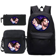 Mochila de viaje de gran capacidad para estudiantes, bolso de hombro escolar, estuche para lápices, mochila de vuelta a la escuela, 3 unids/set por juego 2024 - compra barato