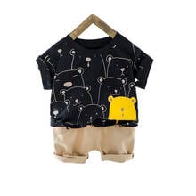 Kids Fashion Clothes Summer Children Boys Girls Cartoon T Shirt Shorts 2Pcs/sets Baby Toddler Cotton Clothing Infant Sportswear 2024 - buy cheap