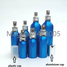 1-2pcs 30-500ml blue Aluminum empty spray bottle plastic cap Fine Mist Refill cosmetic spray jar Sample subpackage travel 2024 - buy cheap