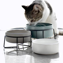 New Elevated Dog Bowl Ceramics Stainless Steel Pet Feeder Cat Bowl  Ceramics Bowl Pet Feeder Drinker for Dog Cats 2024 - buy cheap