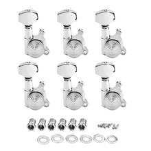 1 Pack 6R Locked String Electric Guitar Tuning Pegs Tuner Square Head Silver 2024 - buy cheap