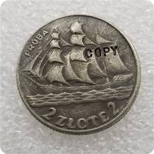 1936 Польша 2 ZLOTE(PROBA) копия юбилейных монет-копия монет, искусственная медаль 2024 - купить недорого