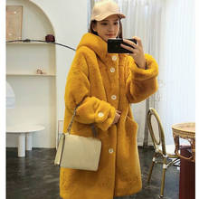 Winter Women Faux Rabbit Fur Coat Luxury Long Fur Coat Loose Lapel OverCoat Thick Warm Plus Size Female Plush Coats 2024 - buy cheap