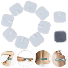 4x4 centímetros Ems Músculo Nervo Estimulador Silicone Gel Pads Eletrodo Dezenas Eletrodos Massagem Máquina Digital Da Terapia 10 pçs/lote 2024 - compre barato