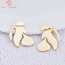 (692)10PCS 21x18MM 24k Gold Color Brass fish bone Charms Pendants High Quality Diy Accessories Jewelry Findings 2024 - buy cheap