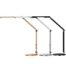 Luminária de mesa brilhante com braço longo de 8w, lâmpada giratória 360 ° para escritório, leitura dobrável e simples de led