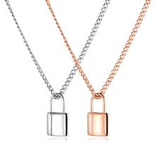 Cyue Fashion Rose Gold Plated Titanium Steel Necklace Women's Simple Clavicle Chain Pendant Accessories Jewelry SSN21-013 2024 - buy cheap