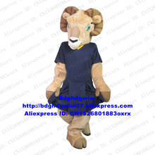 Brown bighorn ovelhas ram antílope gazela cabra mascote traje adulto personagem dos desenhos animados abrir um negócio embaixador simbólico zx1803 2024 - compre barato