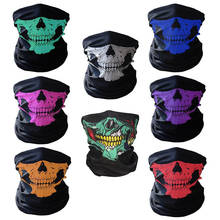 40# Skull Neck Gaiter Skeleton Magic Bicycle Ski Skull Half Face Scarf Ghost Scarf Multi Use Neck Ghost Half Face Turban Бандана 2024 - compre barato