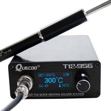 QUECOO T12-956 Soldering Digital Station Electronic Soldering iron OLED 1.3inch with Black M8 handle and T12 soldering iron tips 2024 - buy cheap