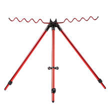Portable Telescopic Adjustable Fishing Rods Tripod Stand Aluminum Alloy Fishing Pole Rod Holder Bracket Mount Red 2024 - buy cheap