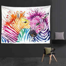 Tapestry wall hanging tropical palm plant wall decoration color zebra tapestry beach tapestry background carpet 2024 - buy cheap