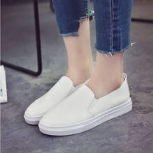 Solid Loafers Shoes Women Casual Round Toe Shoes For Girls Female Flats Shoes White Ladies Slip-on Spring Autumn Zapatos Mujer 2024 - buy cheap