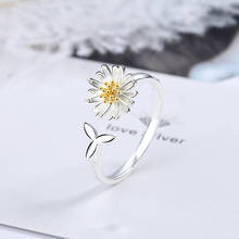 Women's Fashion Romantic Small Daisy Flower Rings Fresh Simple Opening Ring Band Lovely Gifts For Friend Instagram Hot Ring Gift 2024 - buy cheap