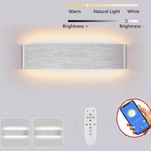 Minimalist Rectangle Brush Gold LED Wall Lamp Bedroom Bedside Sconces For Home Bathroom Dimmable Remote Control Mirror Lights 2024 - buy cheap
