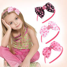 1 Pc Cute Girls Hair Bands Hoops Sweet Heart Bows Headbands For Baby Girls Children Pink Valentine's Day Hair Accessories 2024 - buy cheap