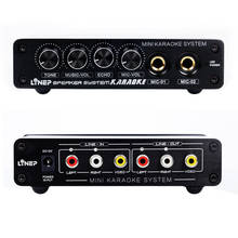 DC12V Dual Microphone Reverberator K Song Mixer Mini Dual-channel Karaoke Mixer 2024 - buy cheap