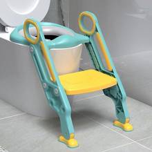 Baby Toilet Seat Baby Folding Adjustable Ladder Potty Training Chair Step Stool Kid Safety Toilet Trainer Seat Pot For Children 2024 - buy cheap