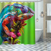 Cortinas de ducha camaleón, tejido impermeable, decoración de baño, lavable, personalizado 2024 - compra barato