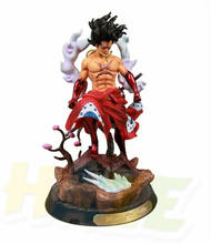 Anime One Piece Monkey D Luffy Statue Painted Snake Ver. Luffy Figure Toys Model Collection In Box 37cm 2024 - buy cheap