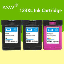 Cartucho de tinta ASW 123 para impresora HP123 123XL, para HP DeskJet 1110, 1111, 1112, 2130, 2132, 2134, Officejet 3830, 3831, 3832 2024 - compra barato