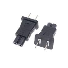 Enchufe de cable de alimentación de 2 pines a IEC C7 figura 8, convertidor de adaptador de enchufe de 10A, 125V CA, EE. UU. NEMA 5-15P 2024 - compra barato