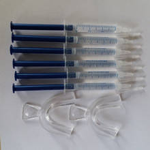 Kit de blanqueamiento Dental, 6 jeringas + 2 bandejas, sistema de blanqueado Dental, Gel bucal, blanqueador de dientes 2024 - compra barato