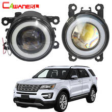 Cawanerl For Ford Explorer Car LED Fog Light COB Angel Eye Daytime Running Lamp DRL 3000LM 12V 2011 2012 2013 2014 2024 - buy cheap