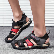 Sandalias de gladiador de cuero para hombre, zapatos de verano para la playa, zapatillas informales a la moda para exteriores, talla grande 2024 - compra barato