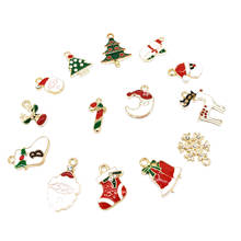 10pcs/lot Metal Enamel Charms Christmas Pendants Ornaments Beads for Bracelet Earrings Jewelry Making 2024 - buy cheap